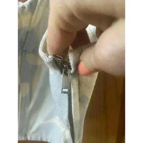 NEW Frame Women's Blue Printed Seamed Bustier Denim Cropped Tank Top Size XS - Picture 7 of 9